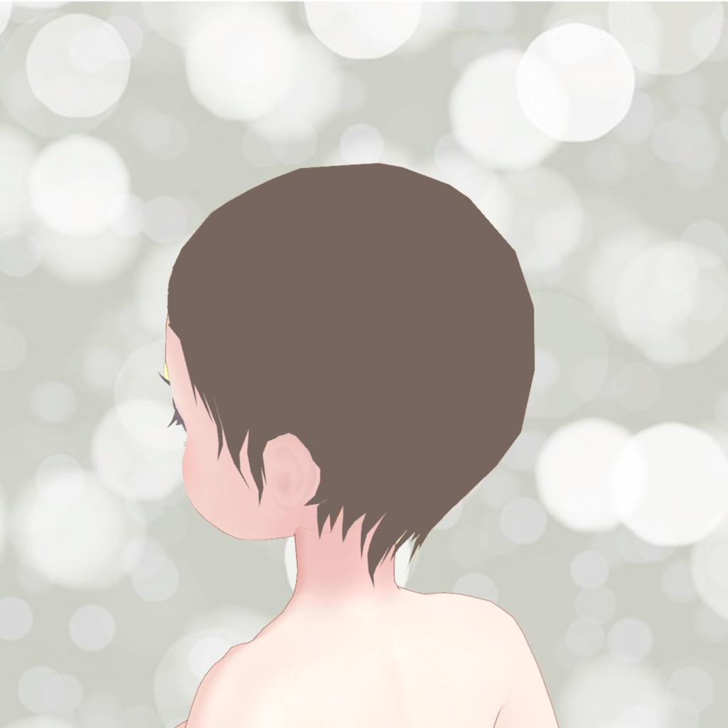 【VRchat想定・汎用】試着用ウイッグベース シェイプキー入り