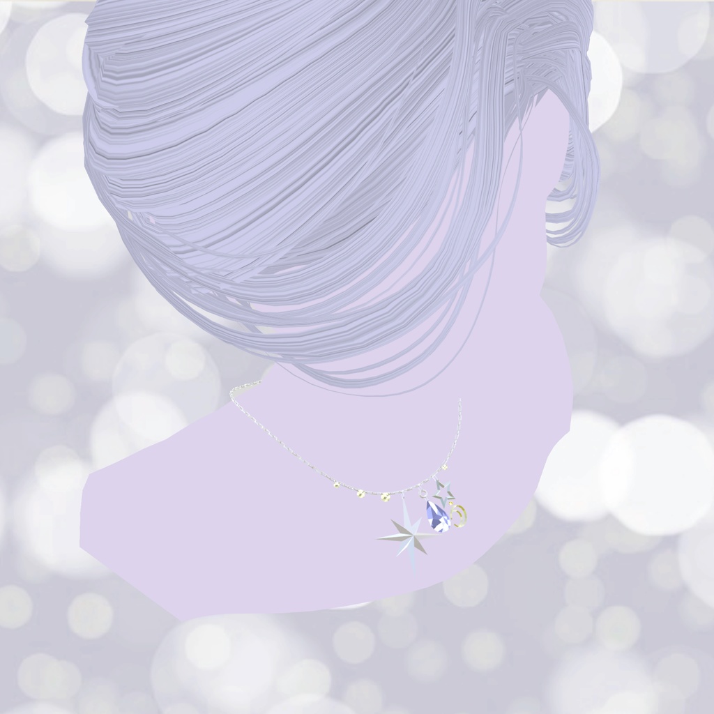 【VRchat想定・汎用・PB】揺れるネックレス・ペンダント【physbone】necklace001