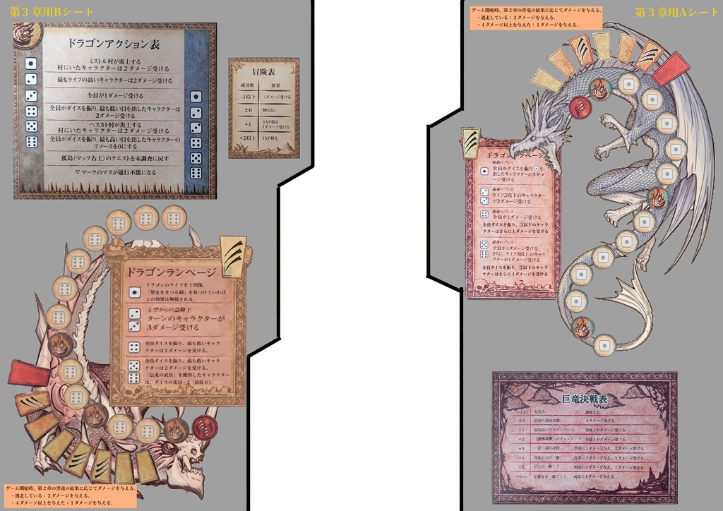【ドラスレ非公式ファンメイド】キャンペーンシナリオ「時を渡りし邪竜の災禍」ジェメオス対応 追加ルール＆ドラゴンシート