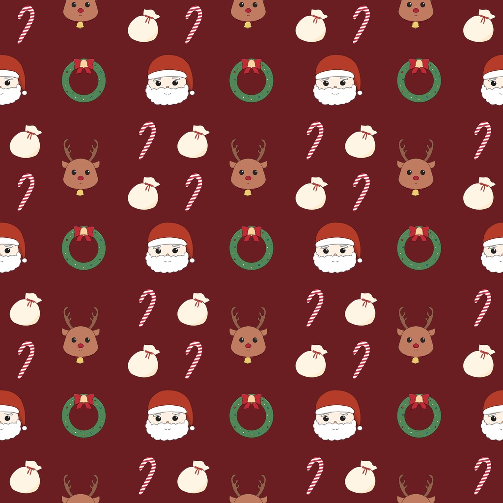 【2枚セット】クリスマス デザインペーパー サンタ トナカイ 背景素材