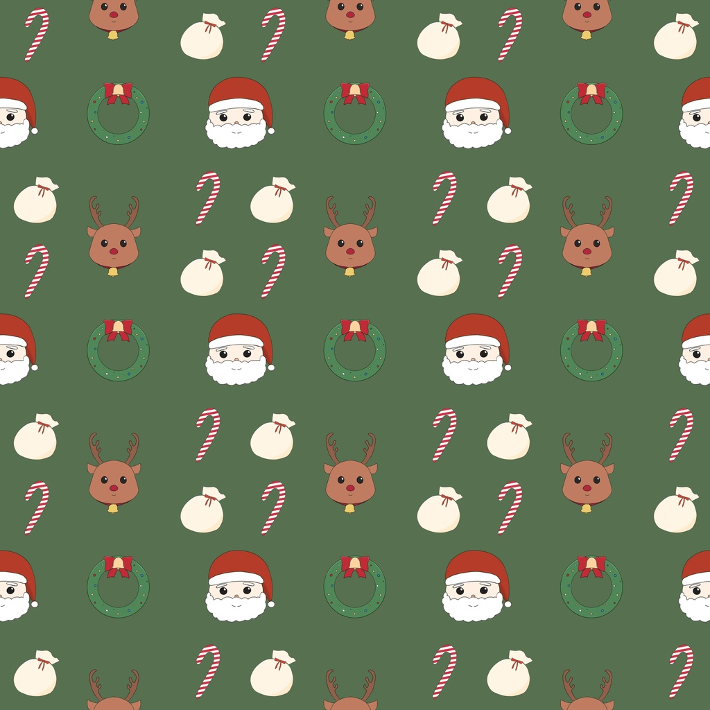 【2枚セット】クリスマス デザインペーパー サンタ トナカイ 背景素材