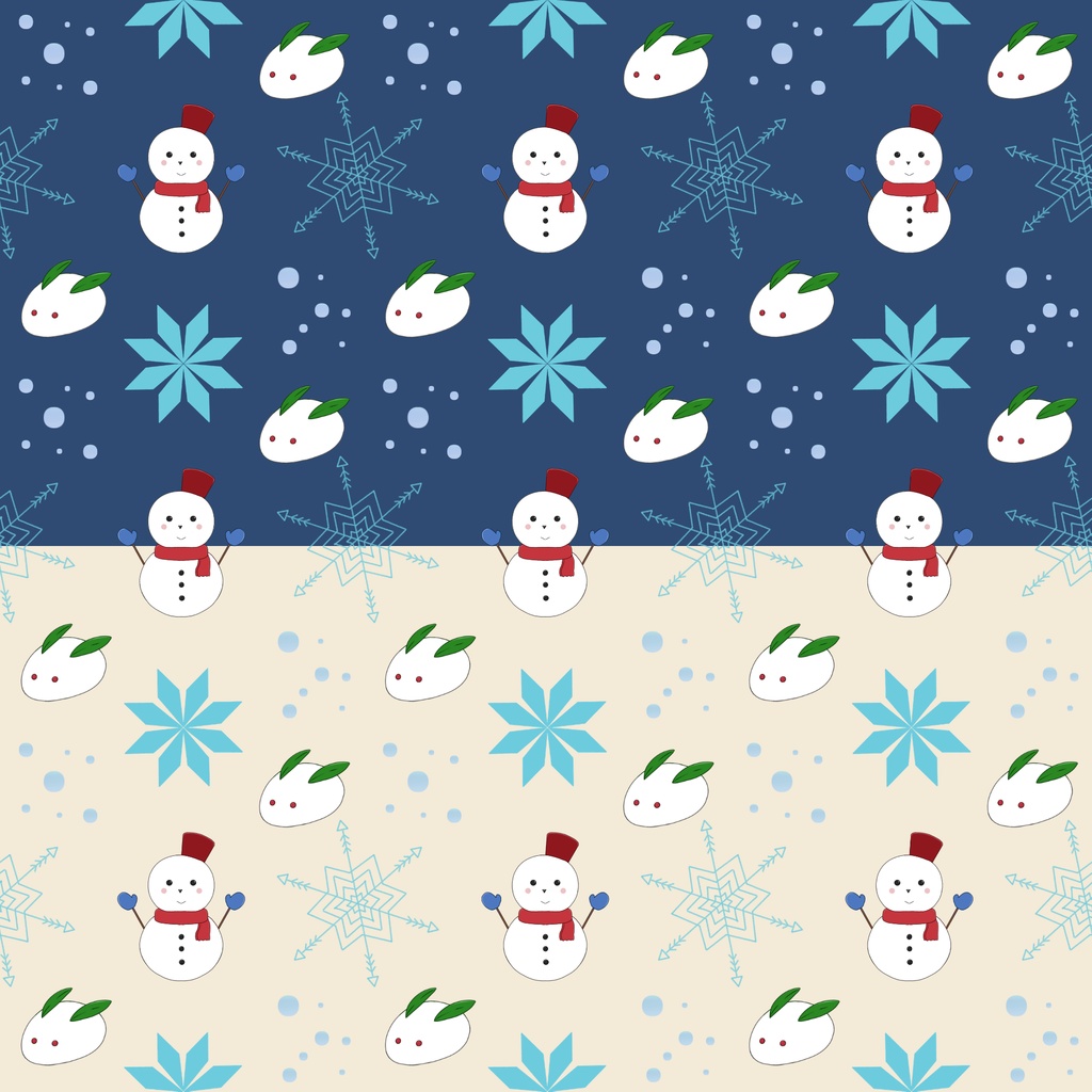 【6枚セット】冬まとめ買い デザインペーパー クリスマス サンタ ツリー 雪だるま 背景素材