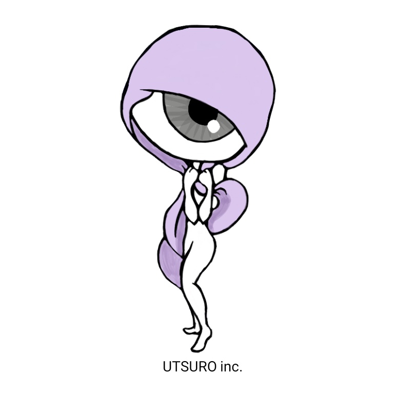 うつろちゃんキャラTシャツ(ラベンダー)