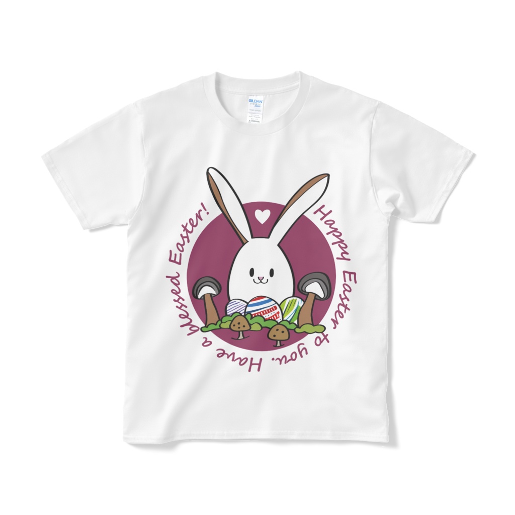 イースターうささ/Tシャツ/ホワイト