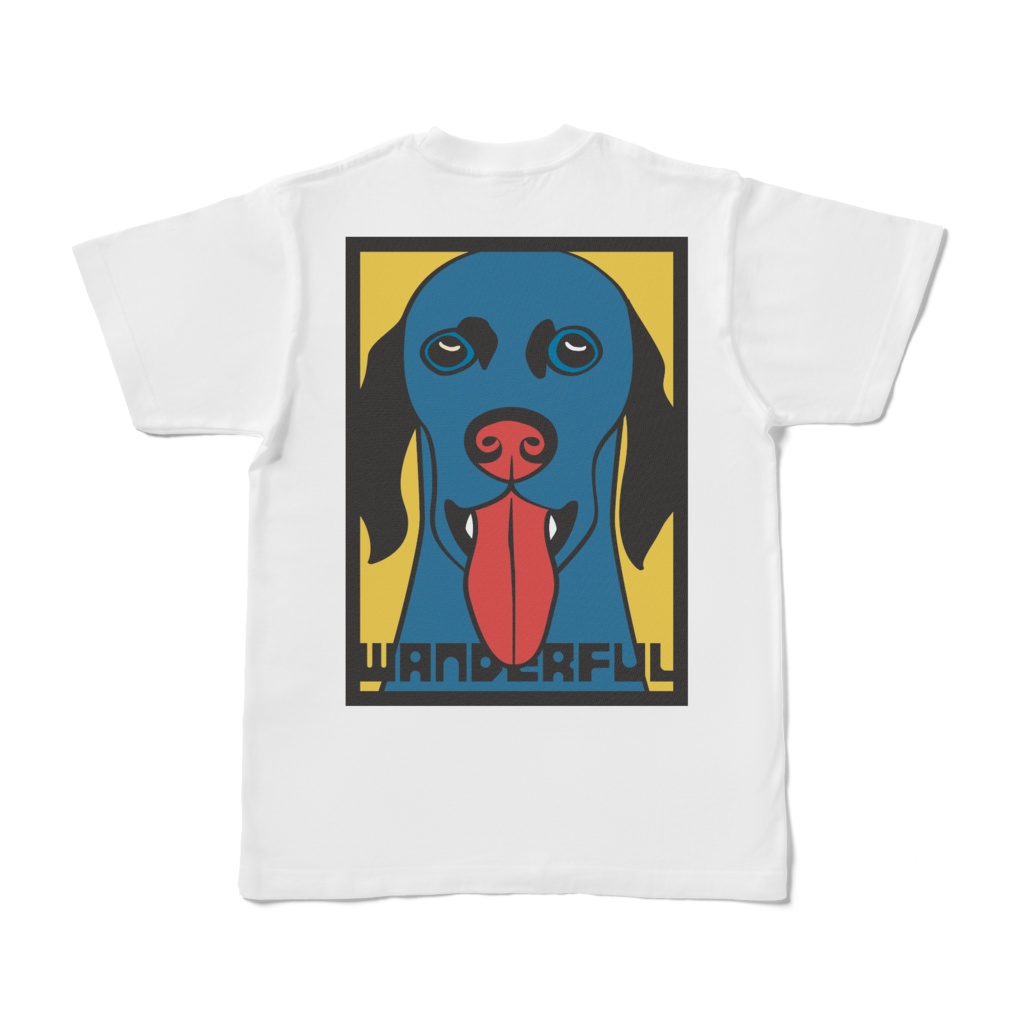 ワンダフルわんこ/両面プリント/Tシャツ/ホワイト