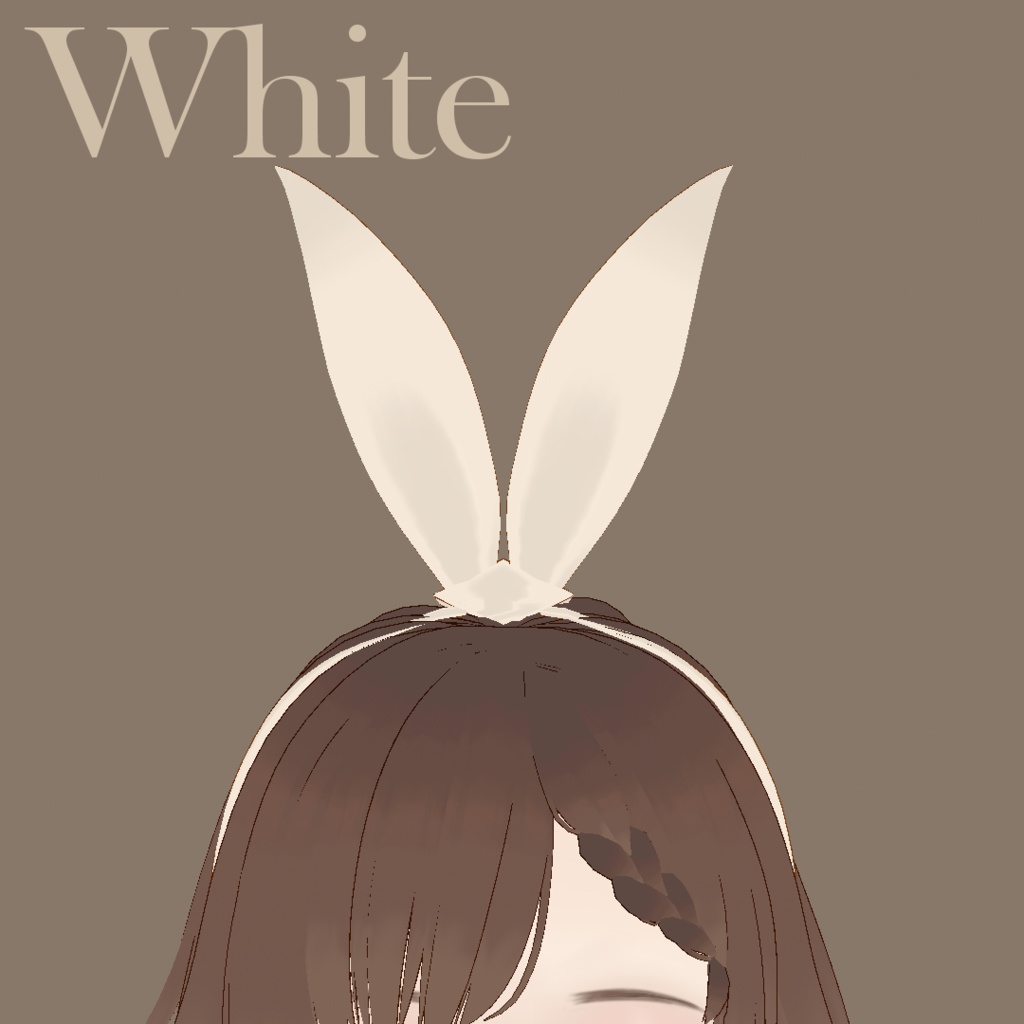 【VRoidテクスチャ・無料サンプル有り】うさ耳リボンカチューシャ