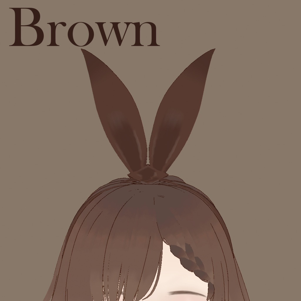 【VRoidテクスチャ・無料サンプル有り】うさ耳リボンカチューシャ