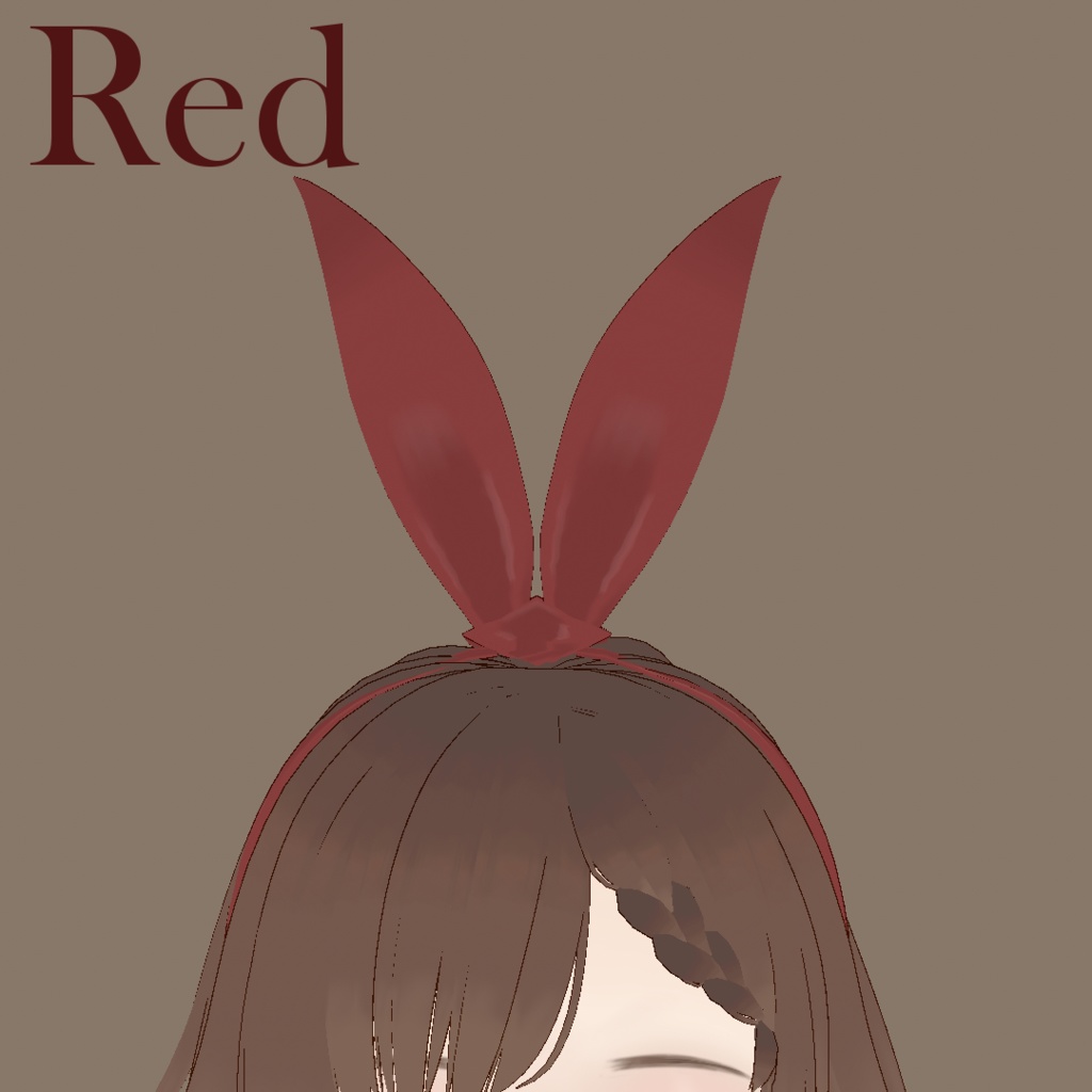 【VRoidテクスチャ・無料サンプル有り】うさ耳リボンカチューシャ