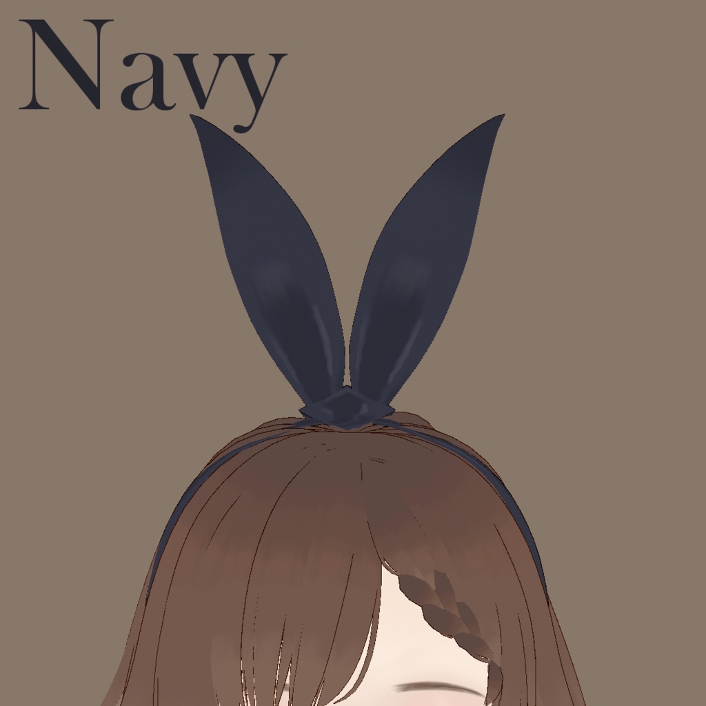 【VRoidテクスチャ・無料サンプル有り】うさ耳リボンカチューシャ