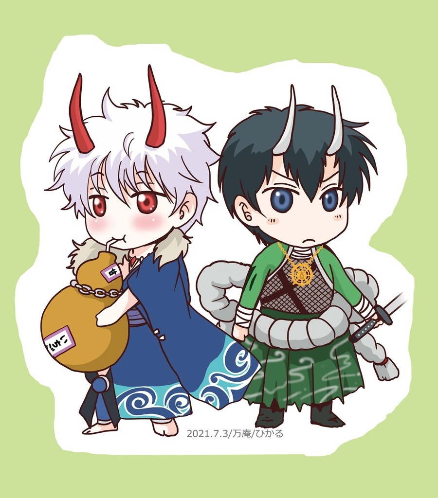 土銀鬼パロステッカーシール