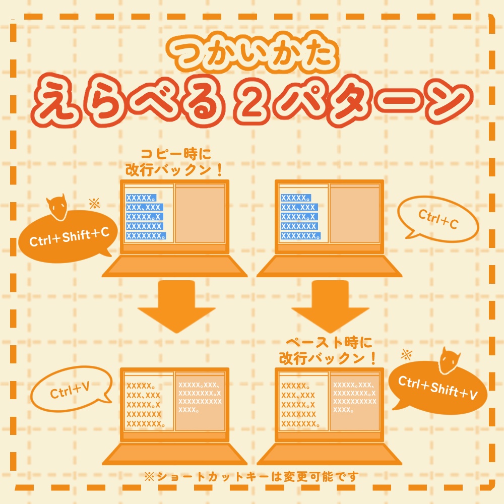 【無料】コピペ時の改行除去ツール【改行バックン】