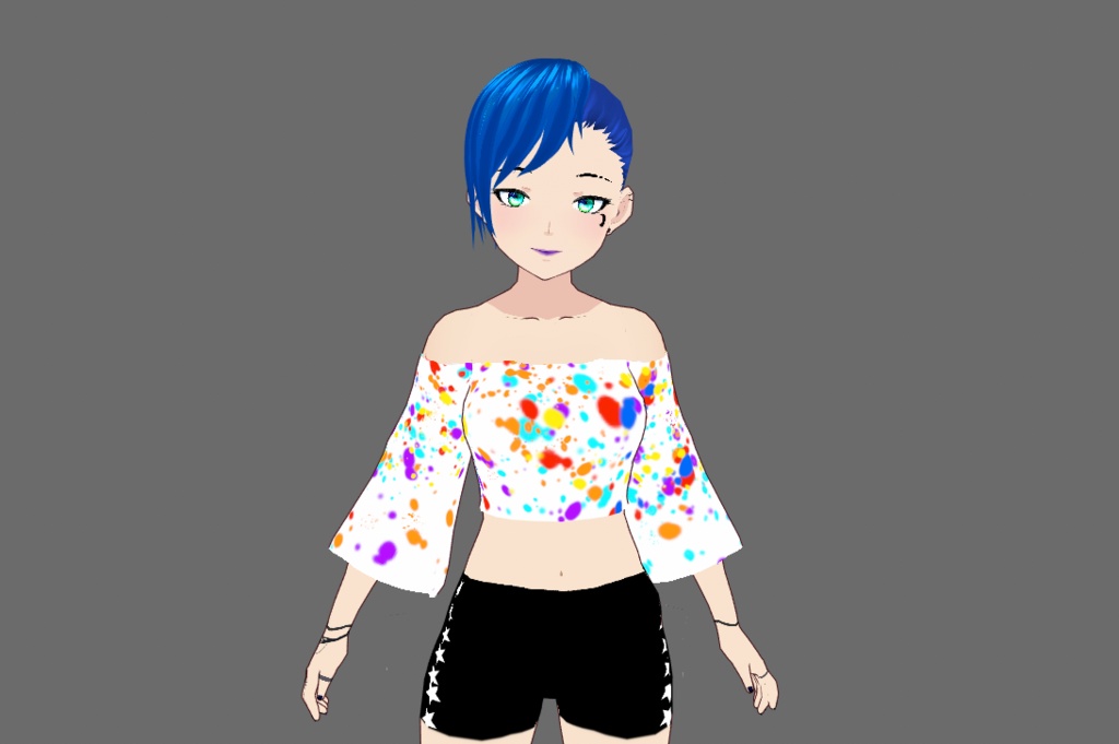 Paint Splatter Top Vroid