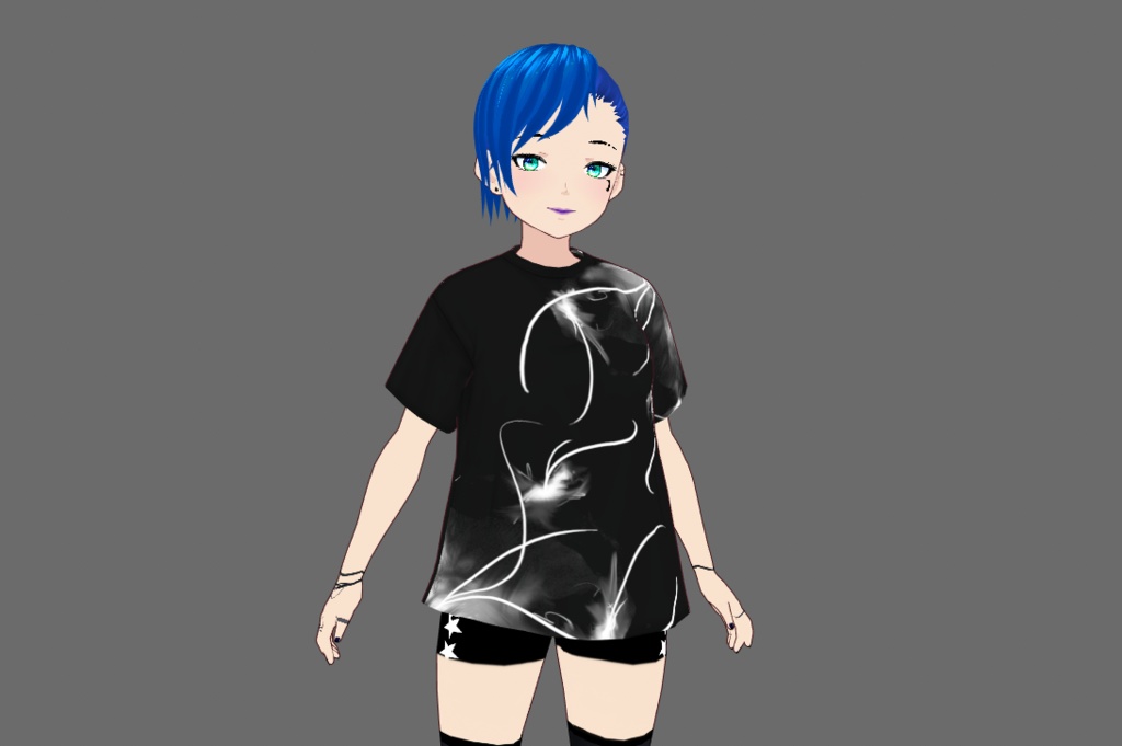 Smoky Black Shirt Vroid