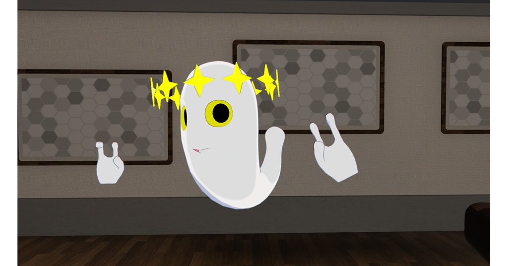 【オリジナル3Dモデル】恥ずかしがりのオバケちゃん