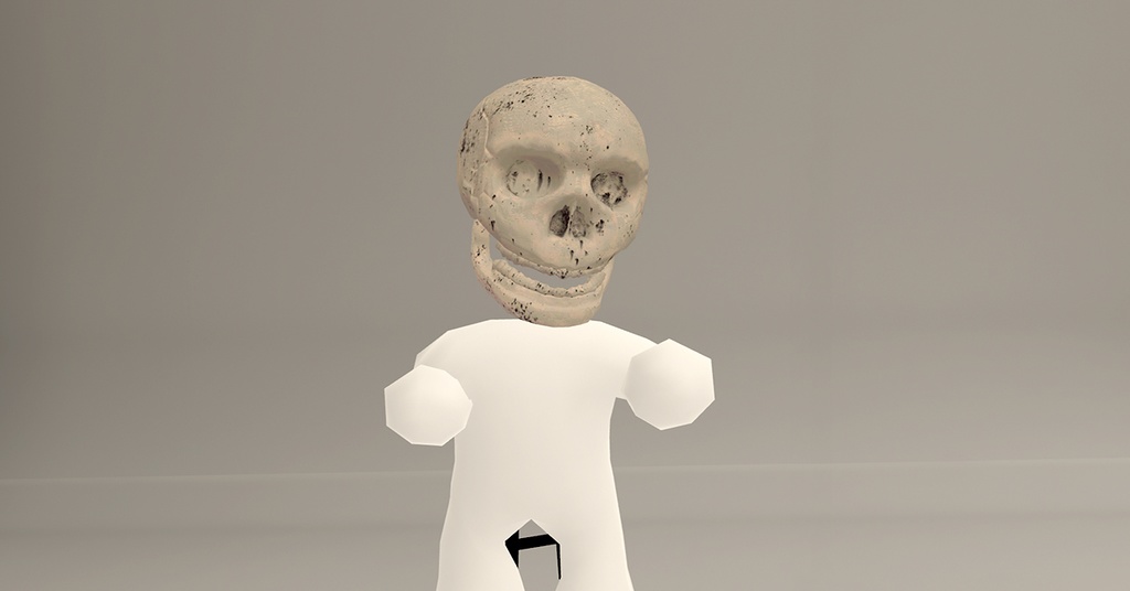 【オリジナル3Dモデル】Pumpkin&Skull【ハロウィン、異形頭】