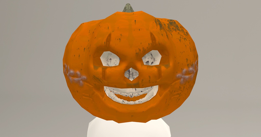 【オリジナル3Dモデル】Pumpkin&Skull【ハロウィン、異形頭】