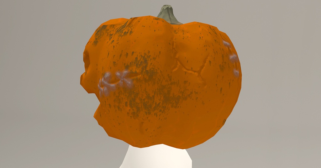 【オリジナル3Dモデル】Pumpkin&Skull【ハロウィン、異形頭】