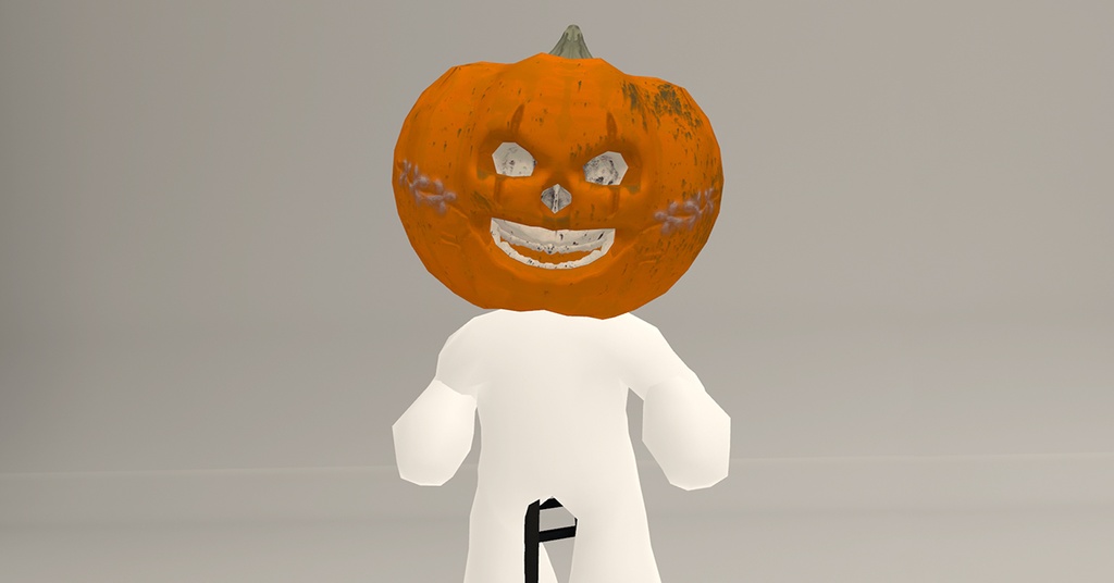 【オリジナル3Dモデル】Pumpkin&Skull【ハロウィン、異形頭】
