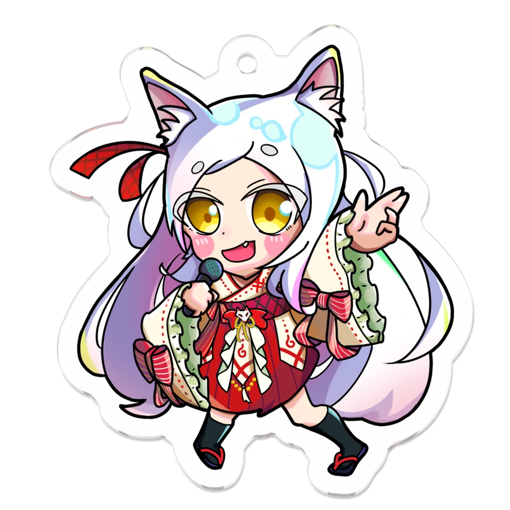 ひないむ　アクリルキーホルダー　きつねver