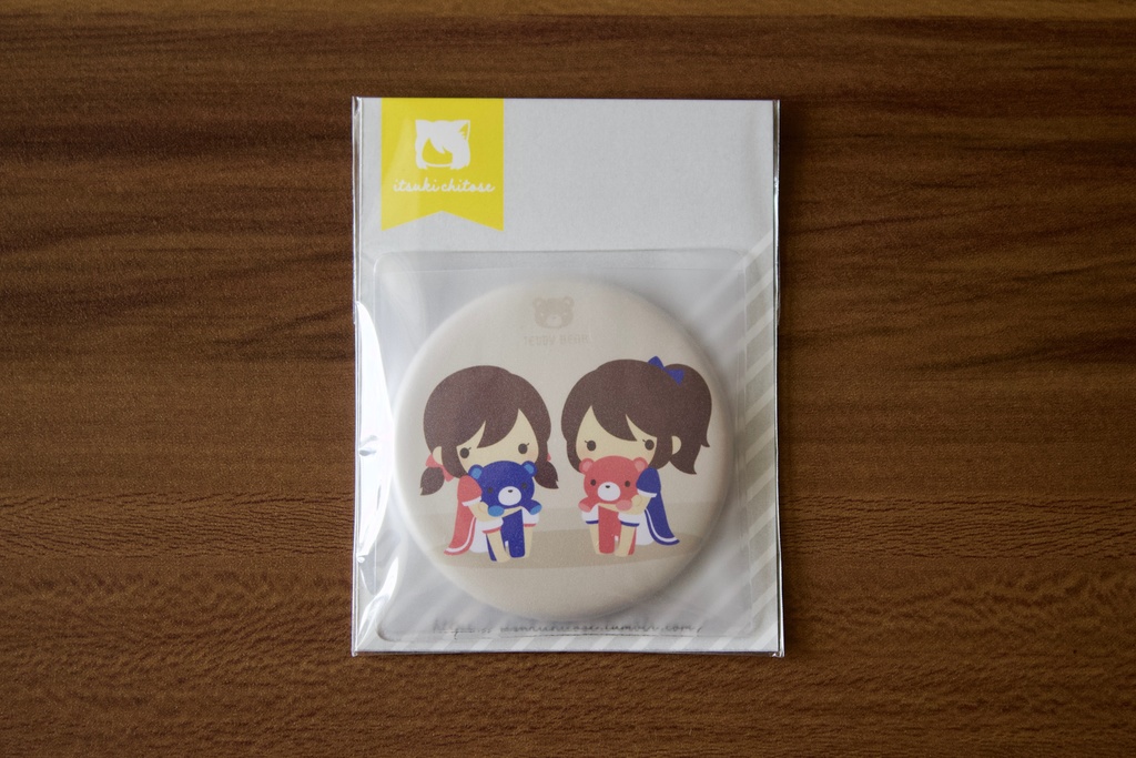 Twin Teddy Bear 缶ミラー