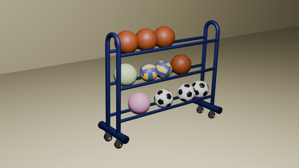 体育館のボールスタンド