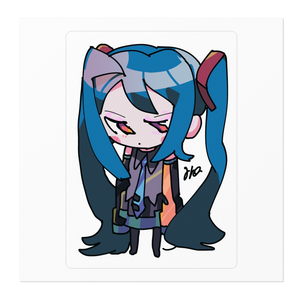 初音ミクしょんぼりステッカー