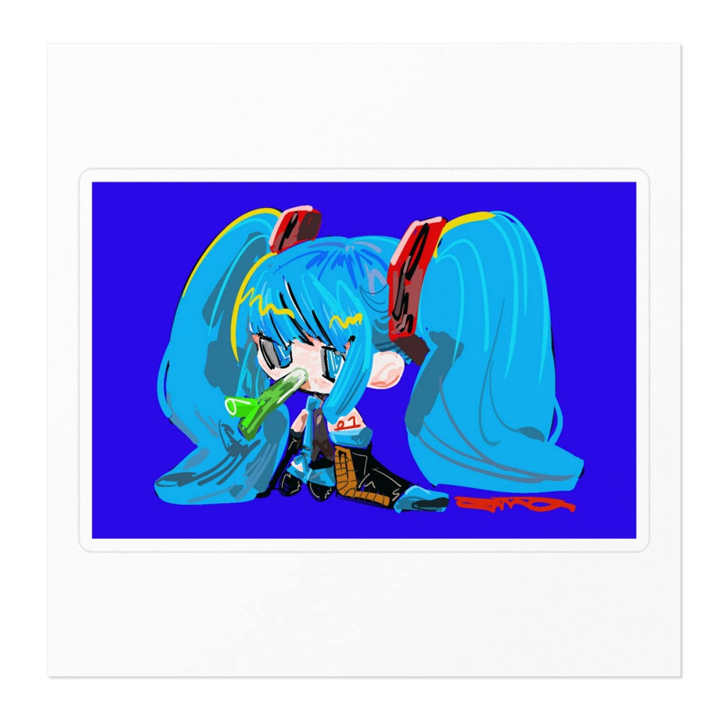 ミニ初音ミク シール