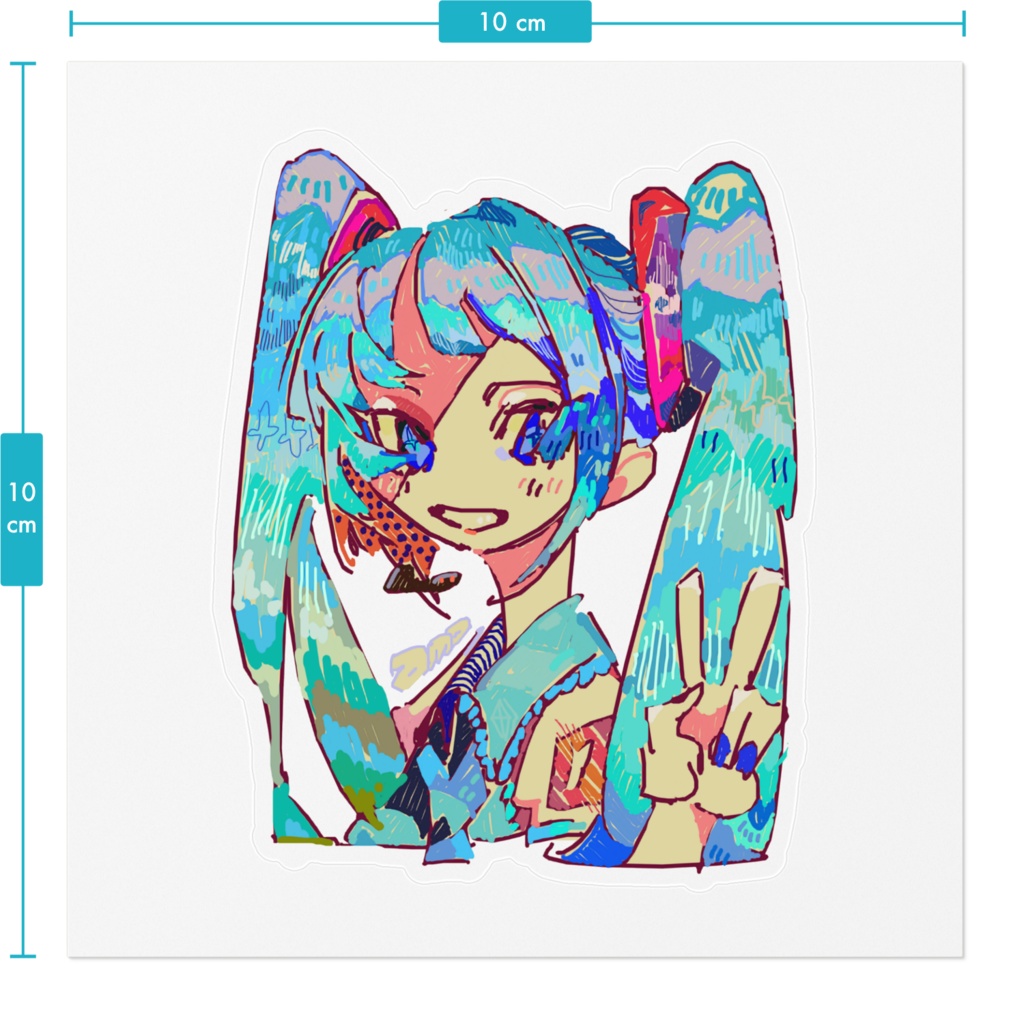 初音ミク ワンピース シール