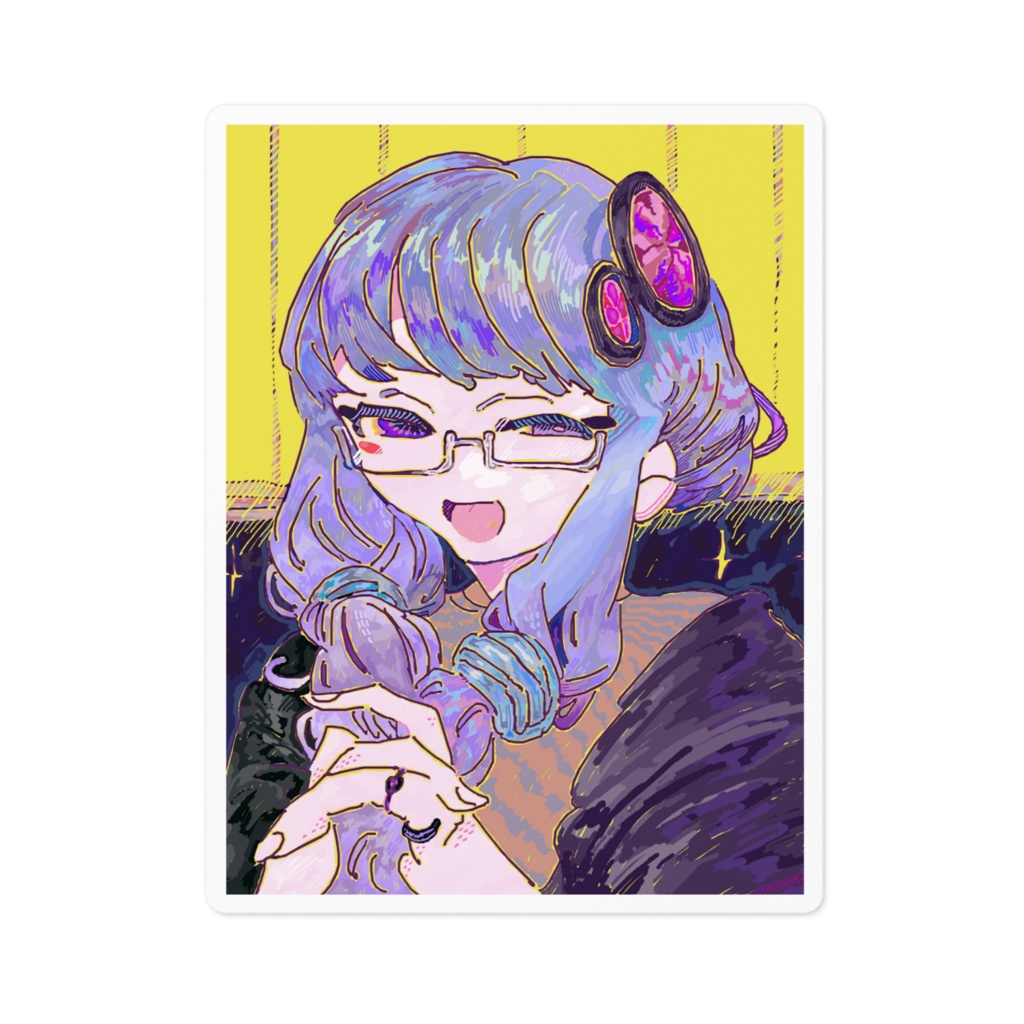 貼る 眼鏡の結月ゆかり