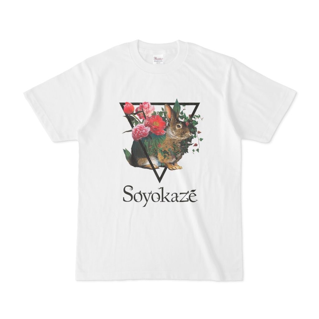 ビカク花兎Tシャツ(カラー&モノトーン)