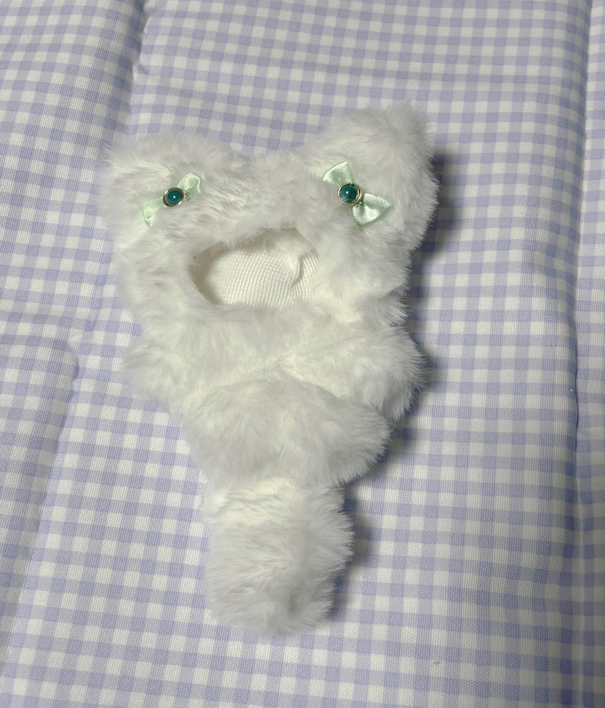 10〜12cm ぬい服 白ネコ