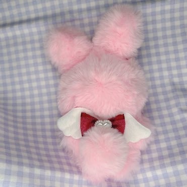 10〜12cmぬい服 ピンク天使うさぎ