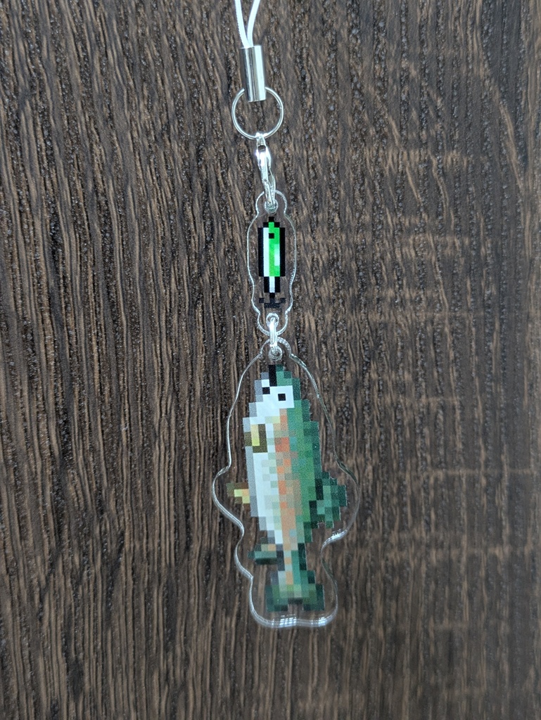 おさかなを一本釣りストラップ