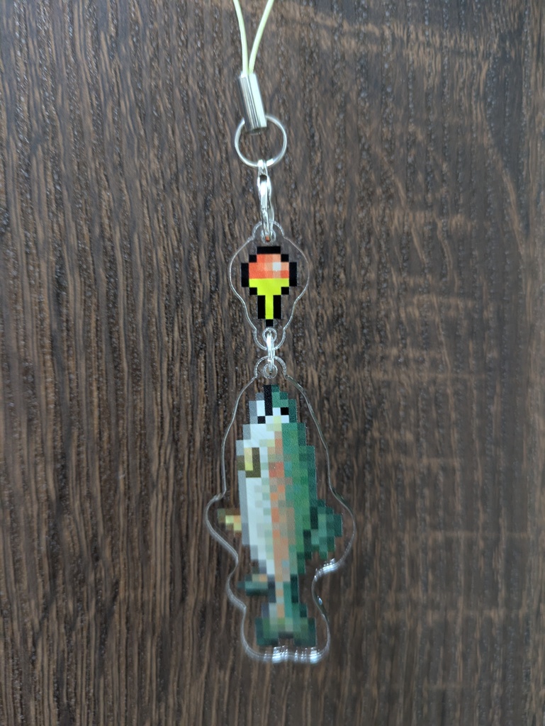 おさかなを一本釣りストラップ