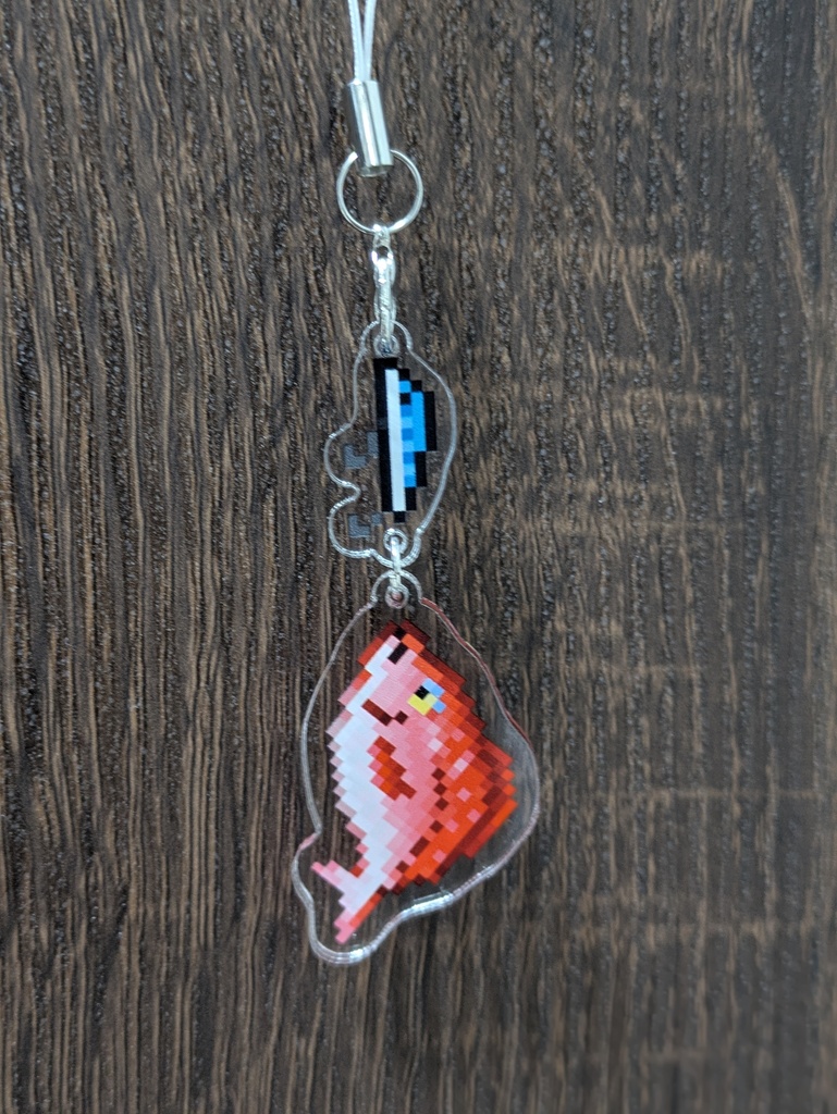 おさかなを一本釣りストラップ