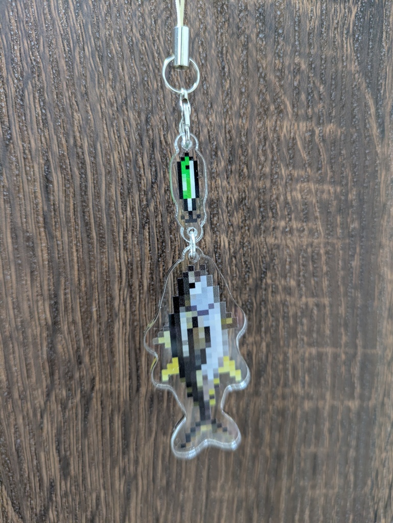 おさかなを一本釣りストラップ