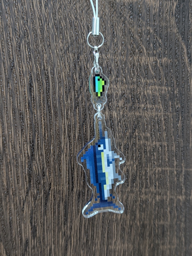 おさかなを一本釣りストラップ