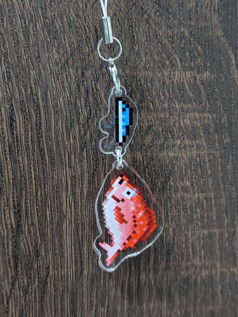 おさかなを一本釣りストラップ