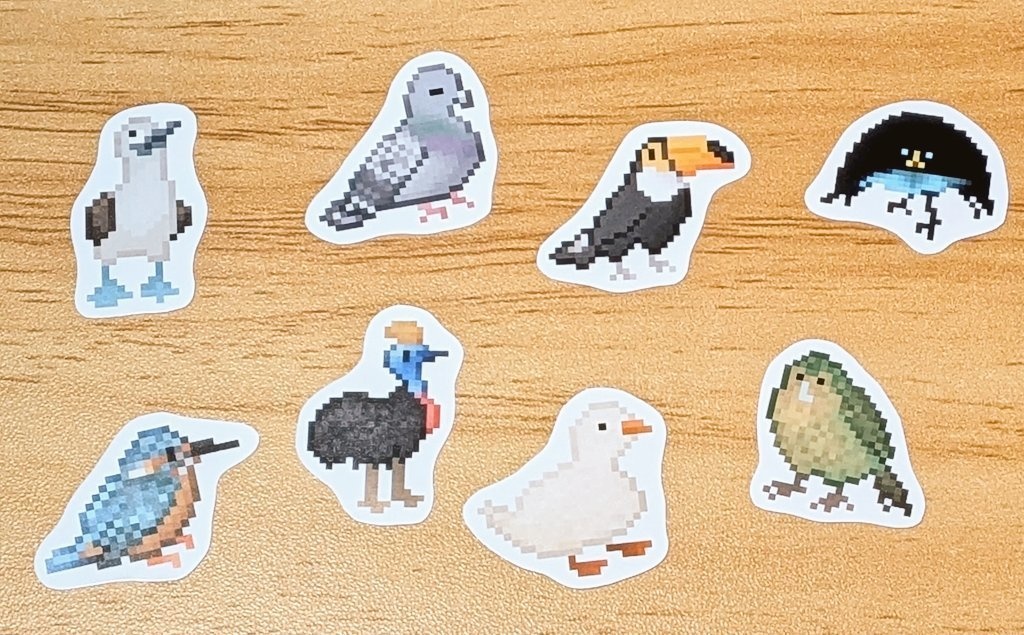 とりのフレークシール