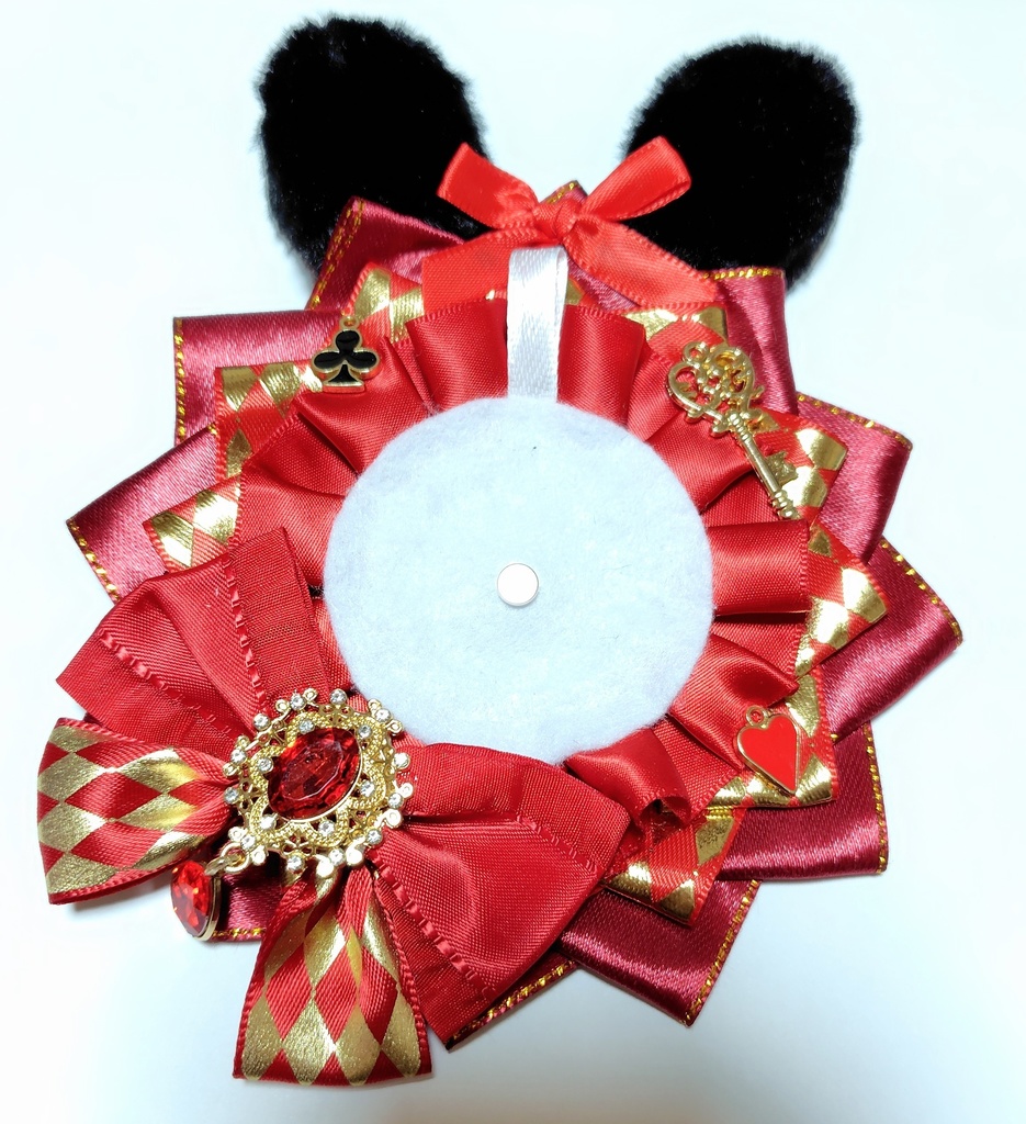 ロゼット(赤×うさぎ)