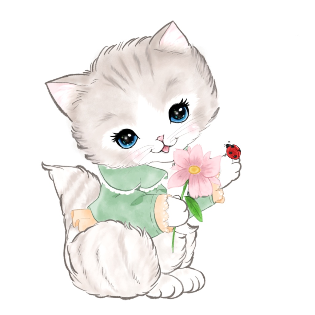 ちび猫とてんとう虫クリアファイル