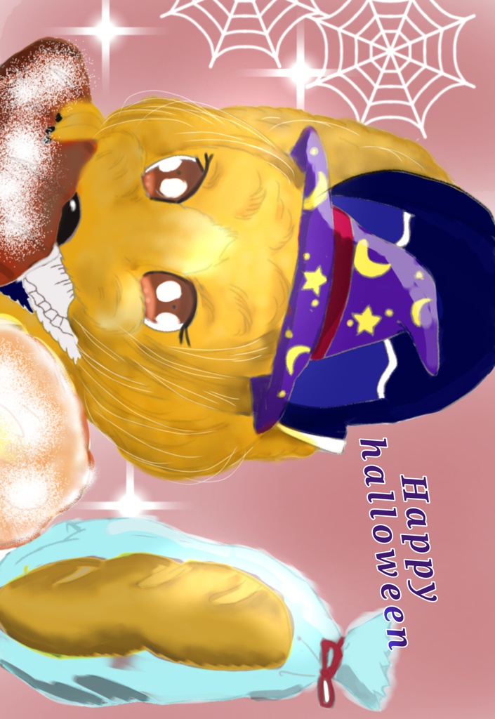 ハロウィンプードルポストカード