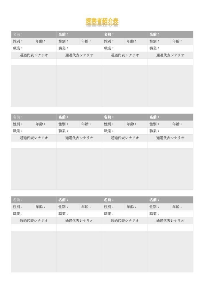CoC生活をちょっとだけ楽しくする(かもしれない)テンプレ