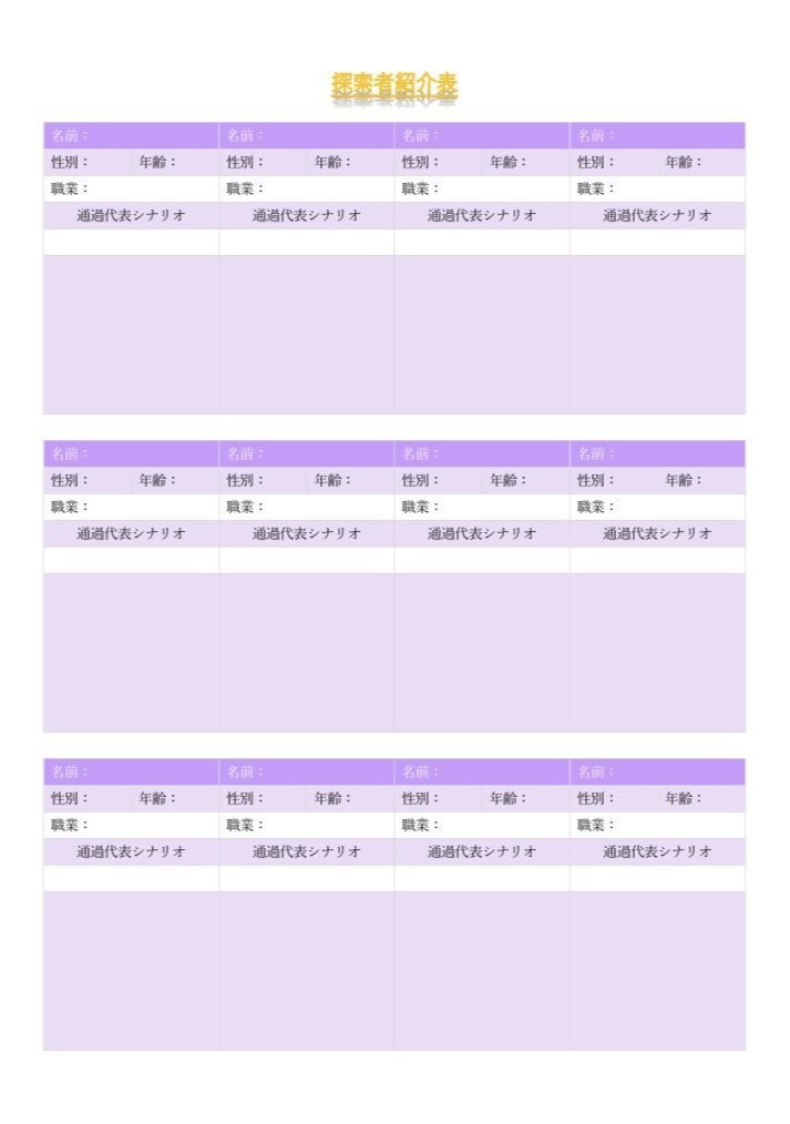 CoC生活をちょっとだけ楽しくする(かもしれない)テンプレ