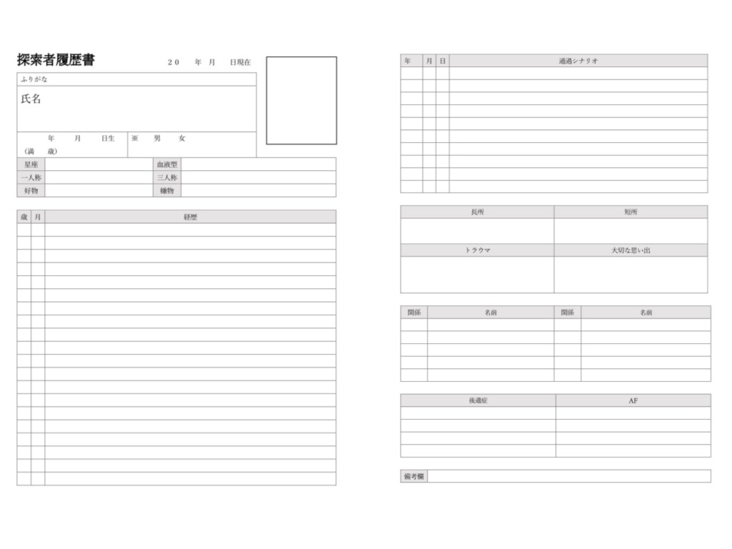 CoC生活をちょっとだけ楽しくする(かもしれない)テンプレ