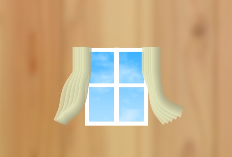 (無料あり)動く素材「カーテン」と「少し風景が動く窓」