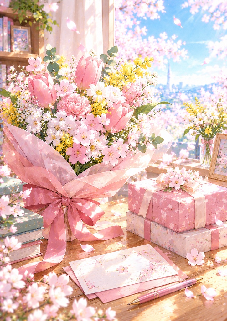 桜と新生活 | デジタルペーパー10枚セット