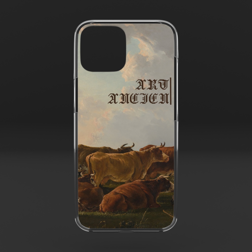 クリアスマホケース(Landscape with Cattle)
