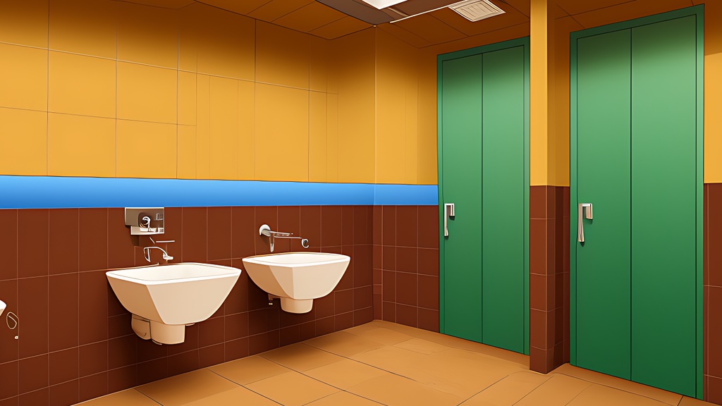 背景素材セット※AI生成 -商業施設トイレ-