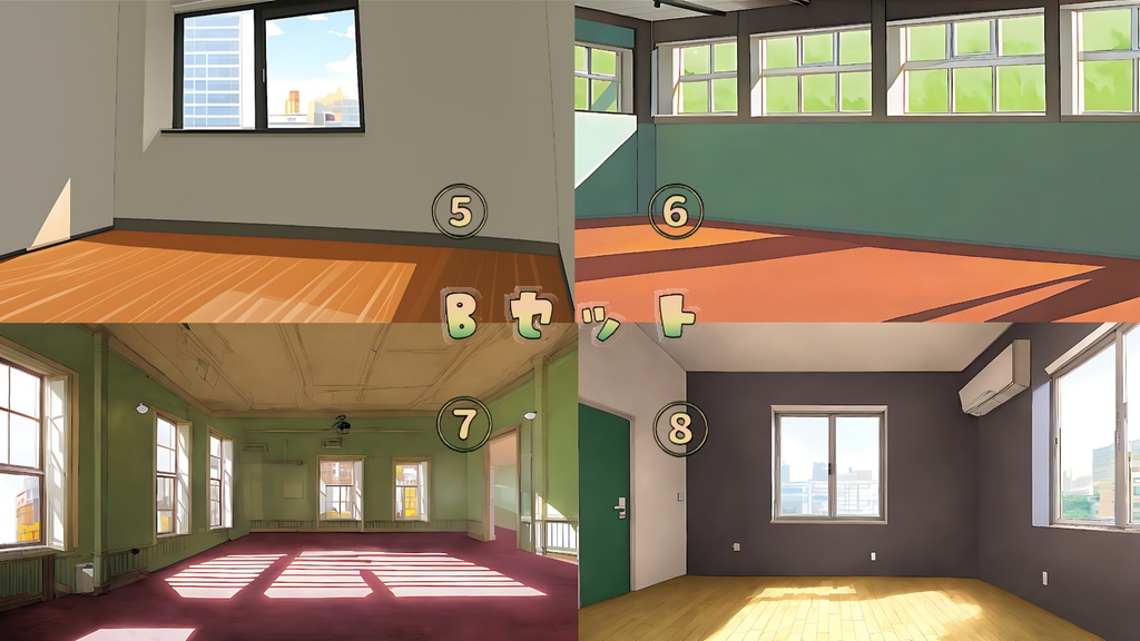 背景素材セット※AI生成 -空き部屋-